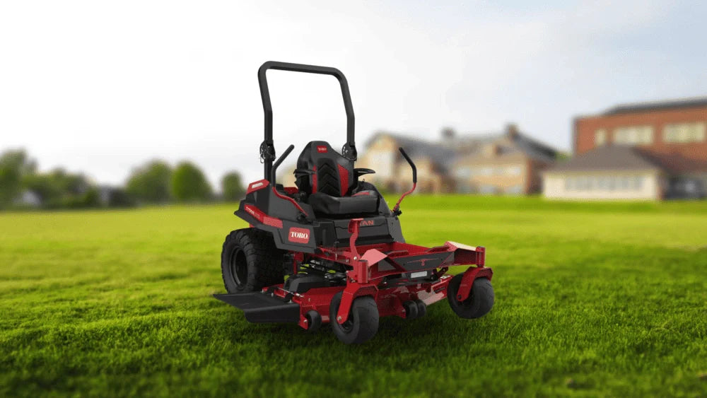 2025 TORO Titan MAX 76606 zero-turn mower parked on a grassy field, reviewed for residential use in Somerset, KY.