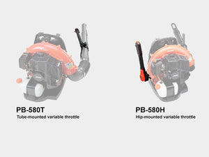 Echo PB-580T 58.2cc Backpack, Tube Throttle