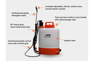 ECHO MS‑4010BP – 4gal Backpack Sprayer | Piston Pump System